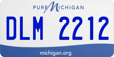 MI license plate DLM2212