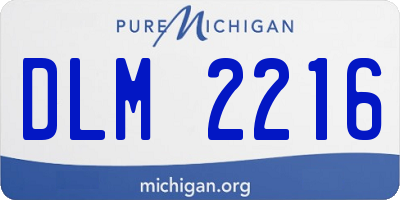 MI license plate DLM2216
