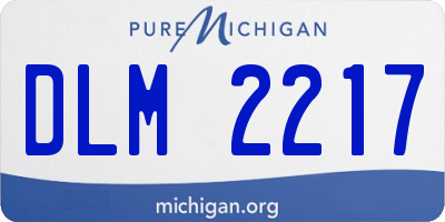 MI license plate DLM2217
