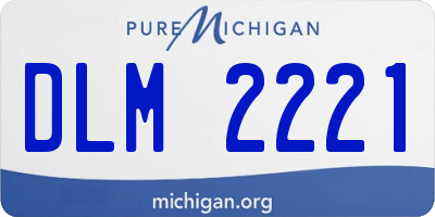 MI license plate DLM2221