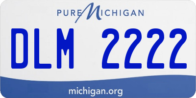 MI license plate DLM2222