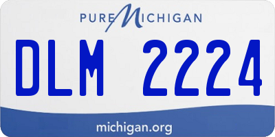 MI license plate DLM2224