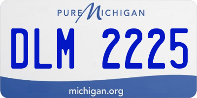 MI license plate DLM2225