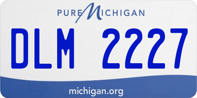 MI license plate DLM2227