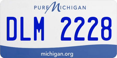 MI license plate DLM2228