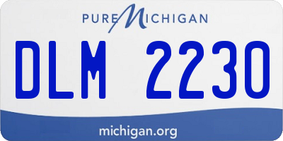 MI license plate DLM2230