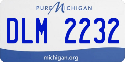 MI license plate DLM2232