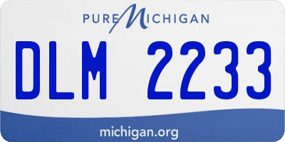 MI license plate DLM2233