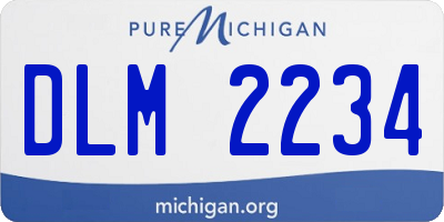 MI license plate DLM2234