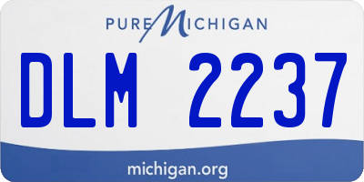 MI license plate DLM2237