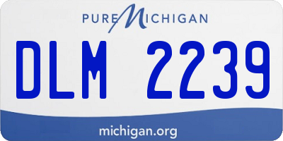 MI license plate DLM2239