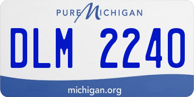 MI license plate DLM2240