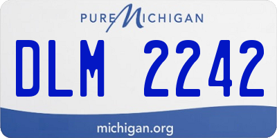 MI license plate DLM2242