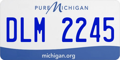 MI license plate DLM2245