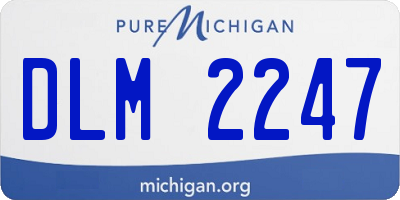 MI license plate DLM2247