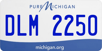 MI license plate DLM2250