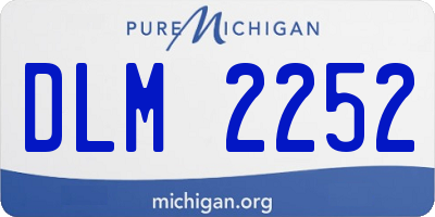 MI license plate DLM2252
