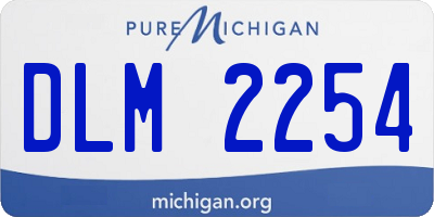 MI license plate DLM2254