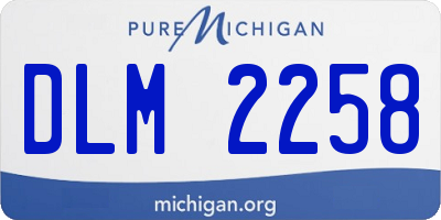 MI license plate DLM2258