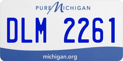 MI license plate DLM2261