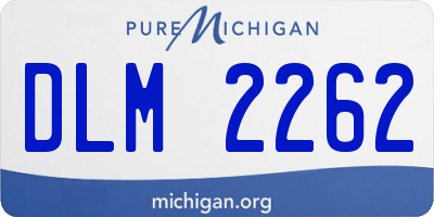 MI license plate DLM2262