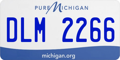 MI license plate DLM2266