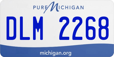 MI license plate DLM2268