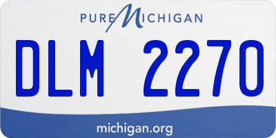 MI license plate DLM2270