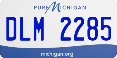 MI license plate DLM2285
