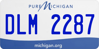 MI license plate DLM2287