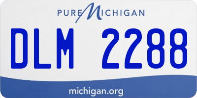 MI license plate DLM2288