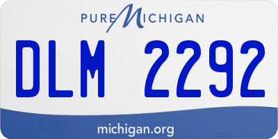 MI license plate DLM2292