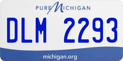 MI license plate DLM2293