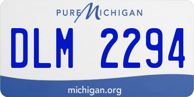 MI license plate DLM2294
