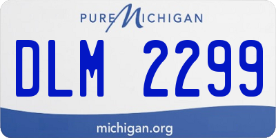 MI license plate DLM2299