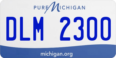 MI license plate DLM2300