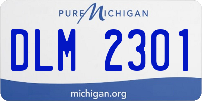MI license plate DLM2301