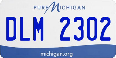 MI license plate DLM2302