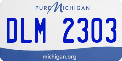 MI license plate DLM2303