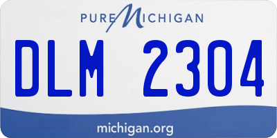 MI license plate DLM2304