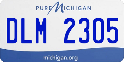 MI license plate DLM2305