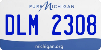 MI license plate DLM2308