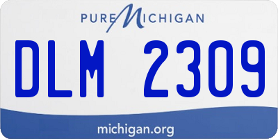MI license plate DLM2309