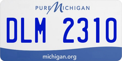 MI license plate DLM2310