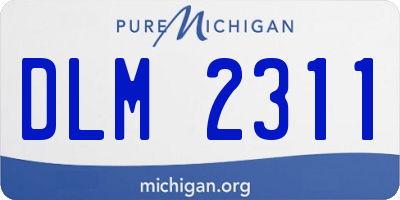 MI license plate DLM2311