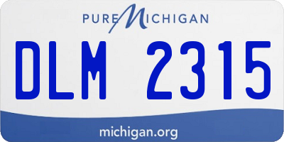 MI license plate DLM2315