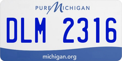 MI license plate DLM2316