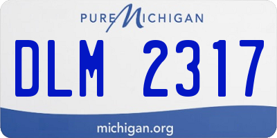 MI license plate DLM2317