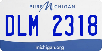 MI license plate DLM2318
