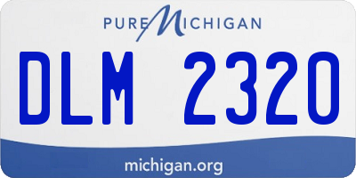 MI license plate DLM2320